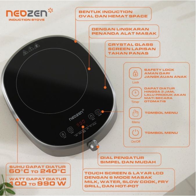 NEOZEN Induction Stove Kompor Induksi Elektrik Electric Induction Cooker