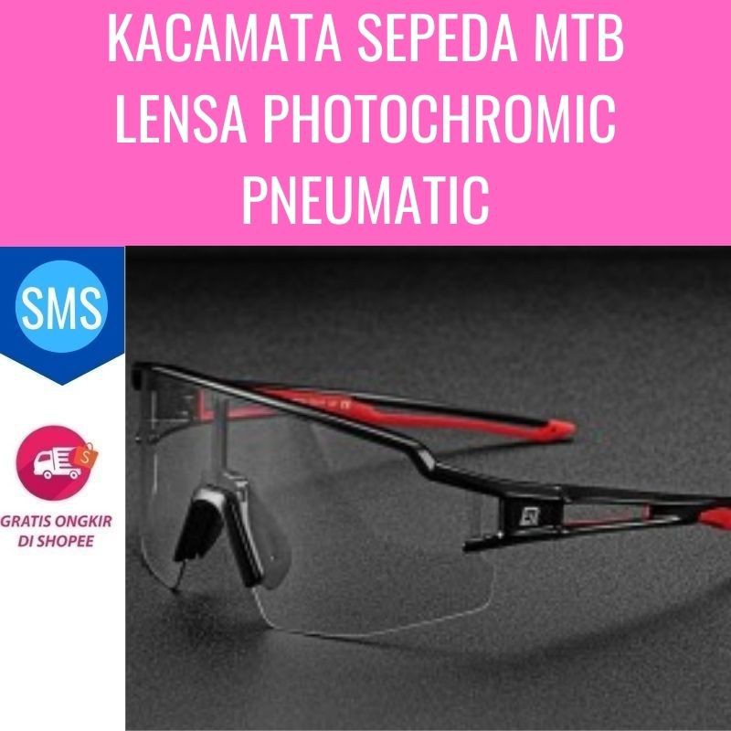 Kacamata Sepeda MTB Lensa Photochromic Pneumatic Aksesoris Sepeda Gunung Olahraga