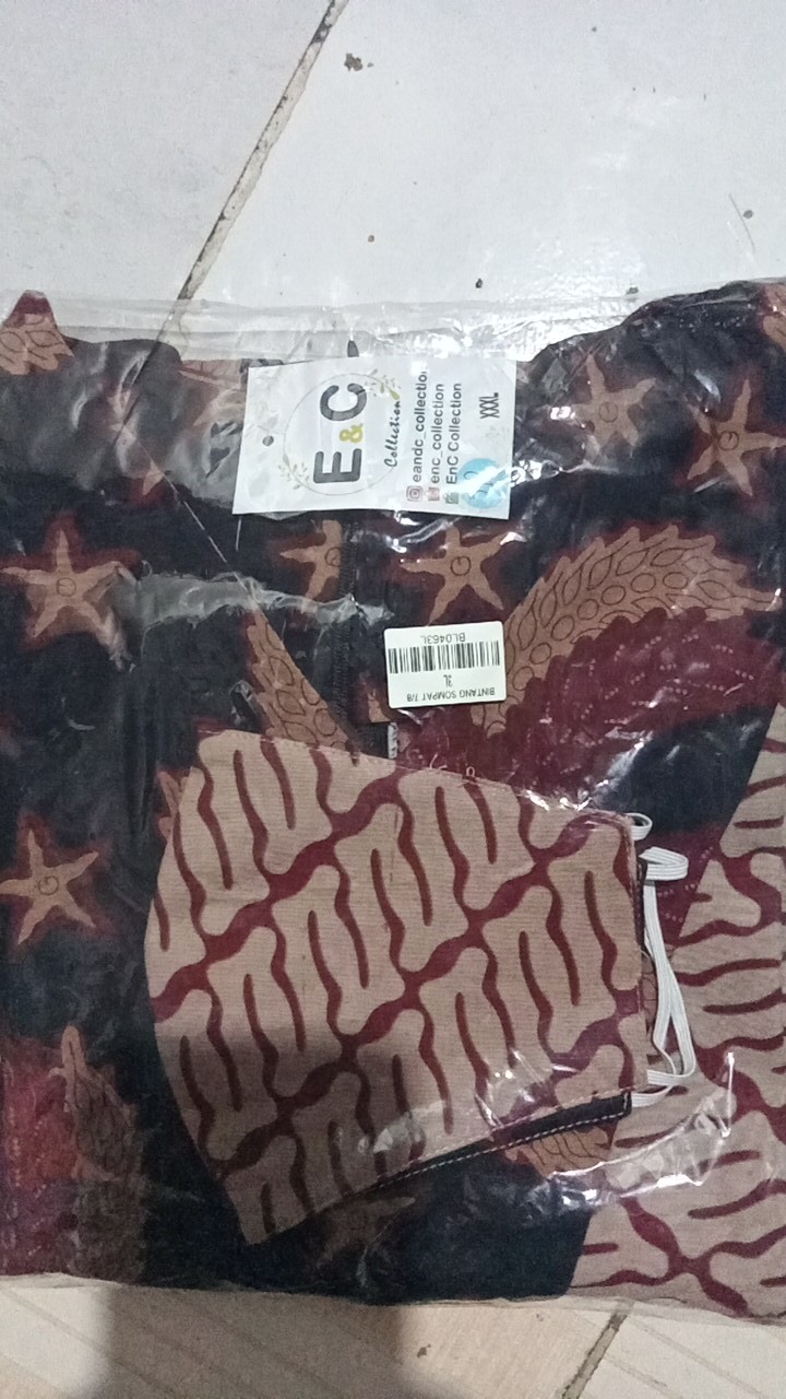 Couple Batik Bintang Parang - Blouse Batik Wanita - Atasan Batik - Hem Pria S-m-l-xl-xxl-3l-4l-5l