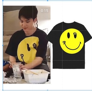 Kaos Tshirt BTS Jimin Smile R besar las vegas Bonus Foto BTS Random