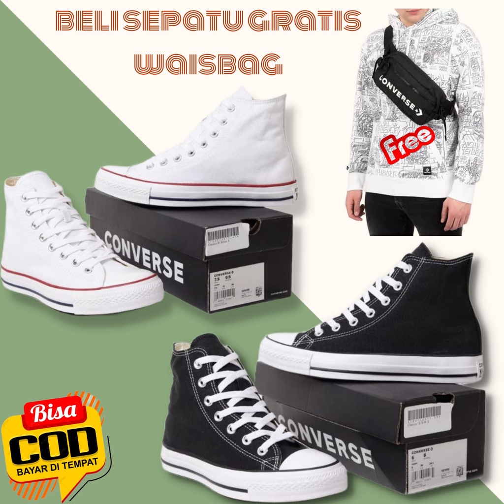 SEPATU CASUAL CONVERSE_70S ALLSTAR CHUCK TAYLOR CLASSIC PREMIUM  GRATIS TASWAIBAG SNEAKERS COWOK CEWEK SEPATU KETS PRIA WANITA CONVERSE_70S ALL STAR NOT ORIGINAL SEPATU SEKOLAH MAIN KERJA