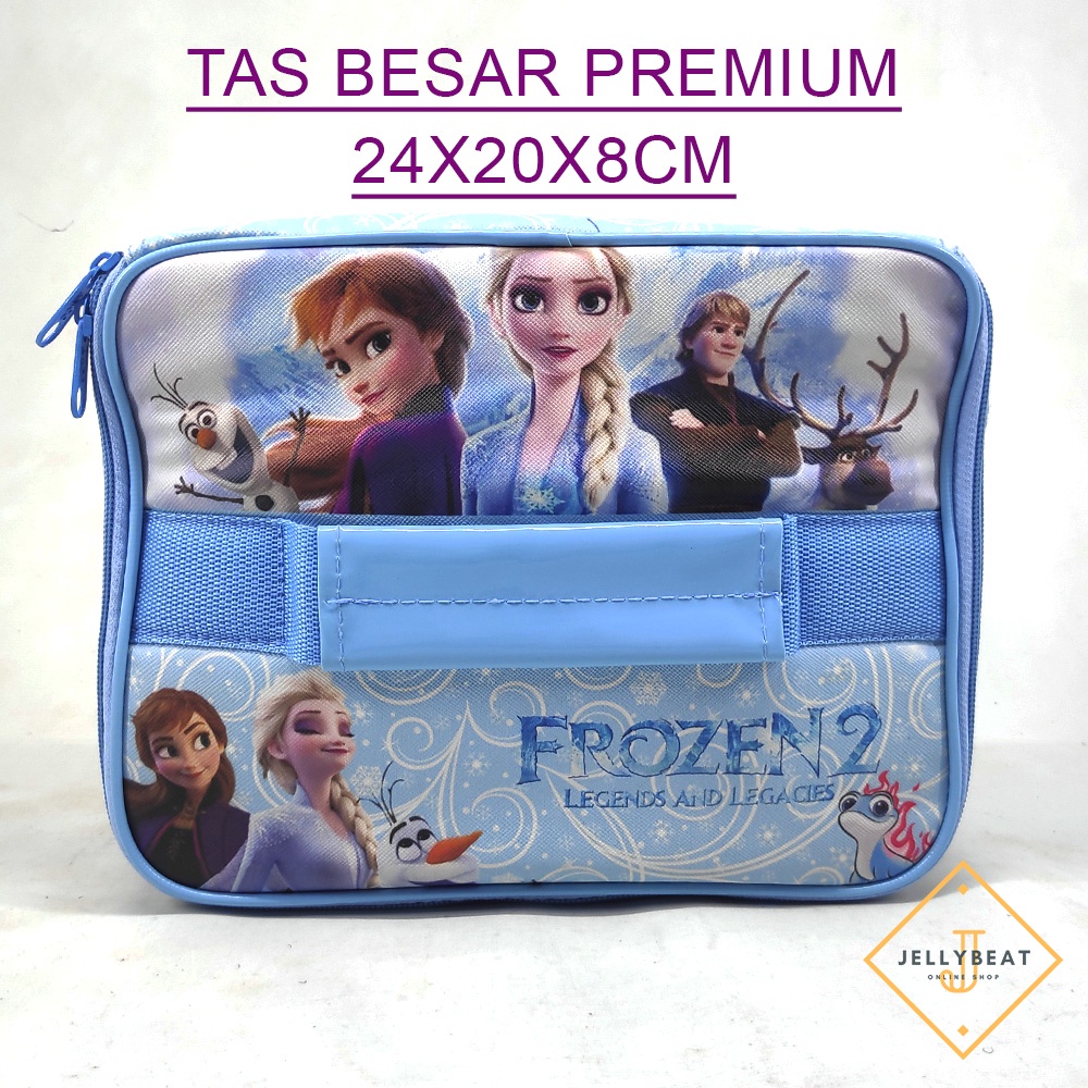 Tas BEKAL JUMBO FROZEN BIRU Model Smiggle / Bag Lunch Box Aluminium Foil Premium