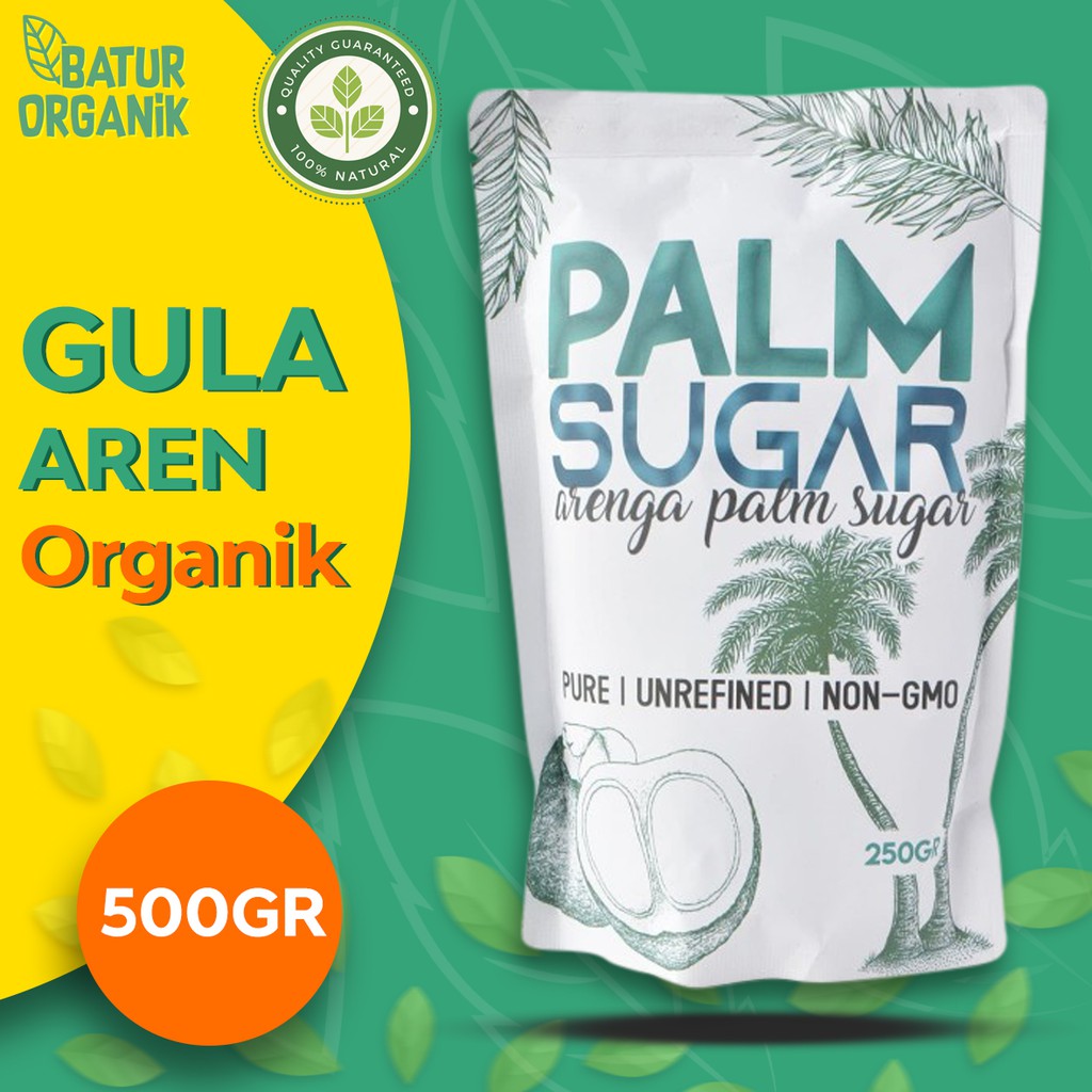 

GULA AREN ASLI ORGANIK 500GR GULA SEHAT BROWN SUGAR