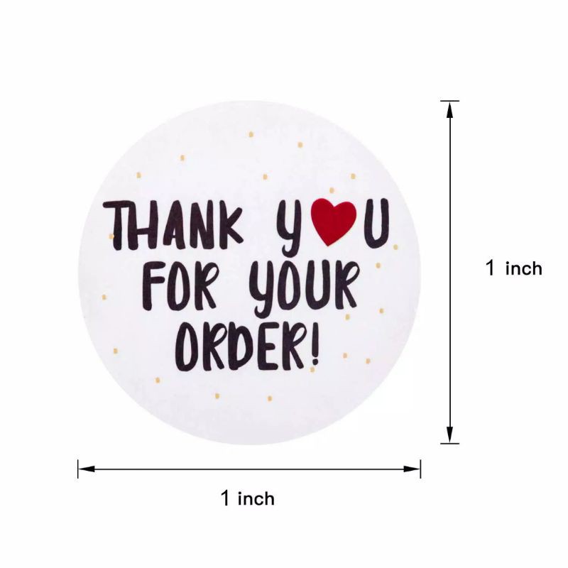 Stickers Paper Thank You 500 pcs/Roll