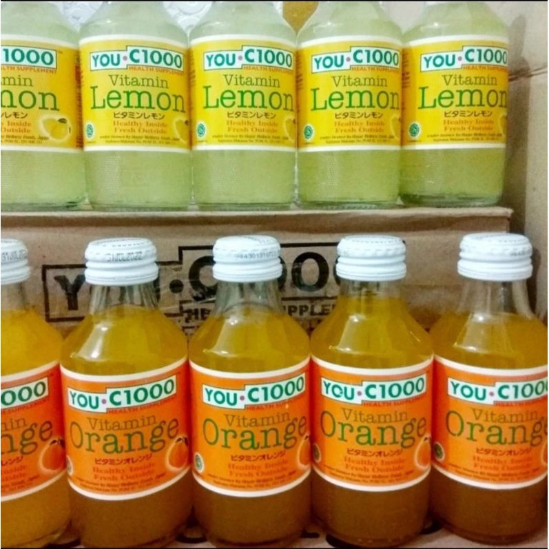 

[ Isi 30 botol ] YOU C 1000 Orange - Lemon Botol Kaca | UC 1000 Orange , Lemon Expired Terbaru