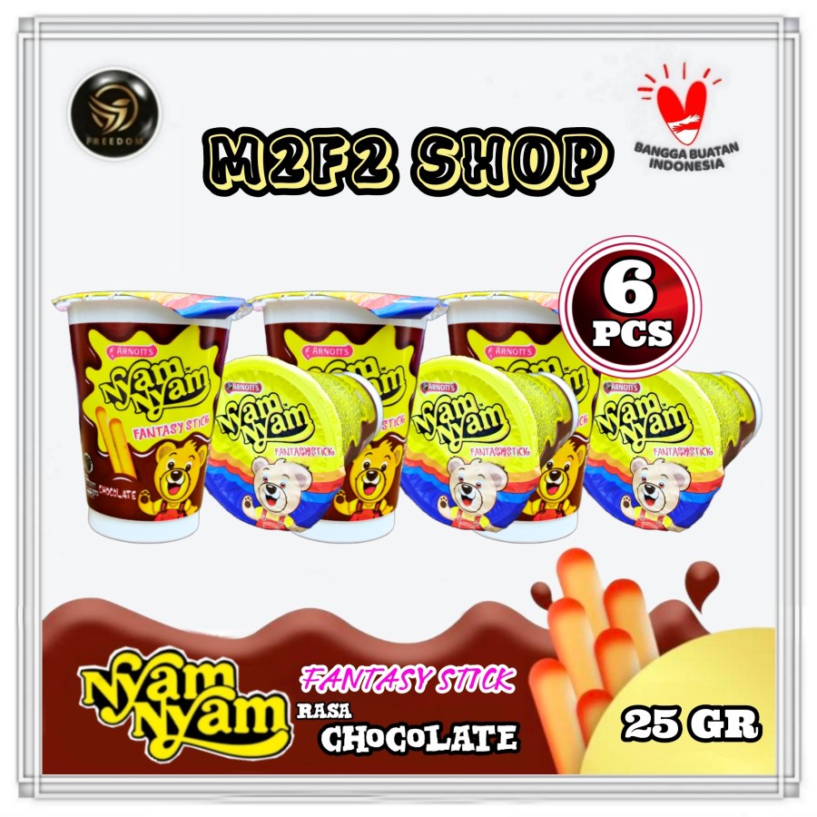 

Nyam Nyam Fantasy Stick Chocolate | Cokelat - 25 gr (Kemasan 6 Pcs)