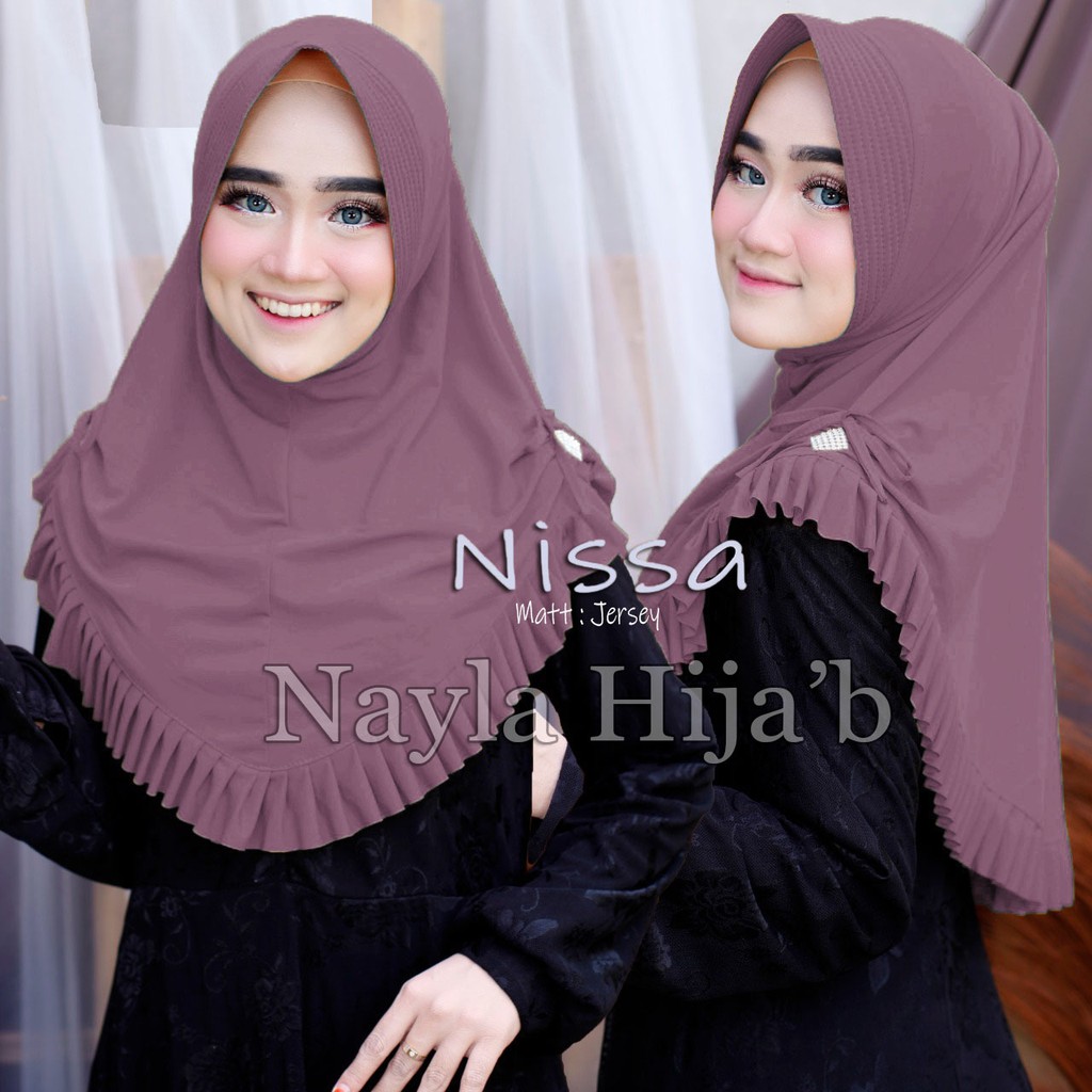 Jilbab Instan Model Nissa Hijab Jersey Model Bergo Kerudung termurah dan terlaris Nayla Hijab