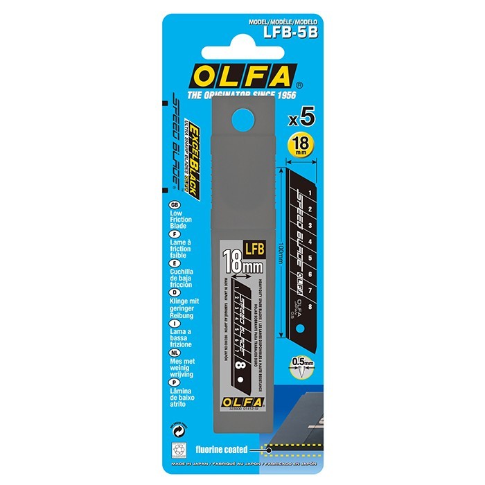 

Hot Sale Refill Cutter 18Mm Lfb-5 Spare Blade (5Pcs Per Pack) Olfa Trendi
