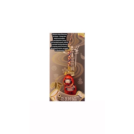 Gantungan Lucky Cat, Lucky Charms Lucky Cat Benang 7 Warna