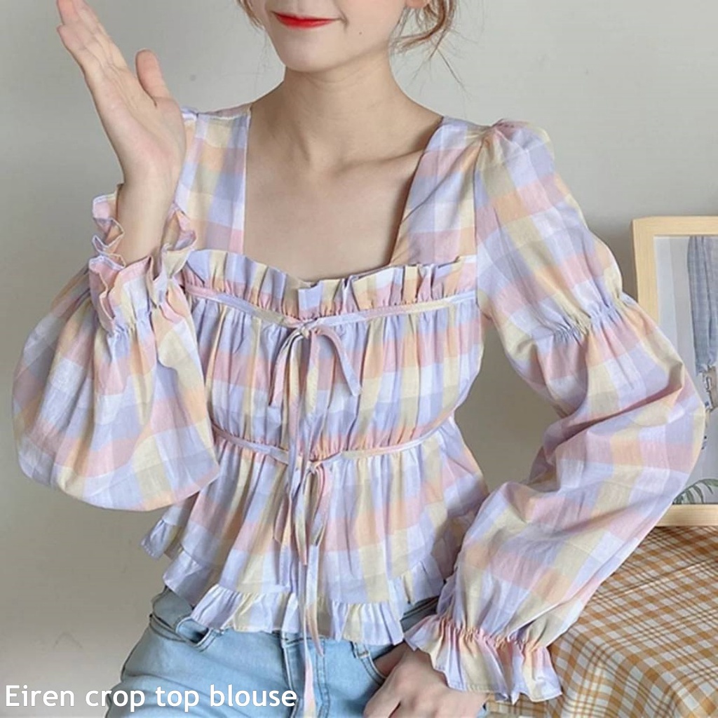 Eiren crop top blouse - Thejanclothes