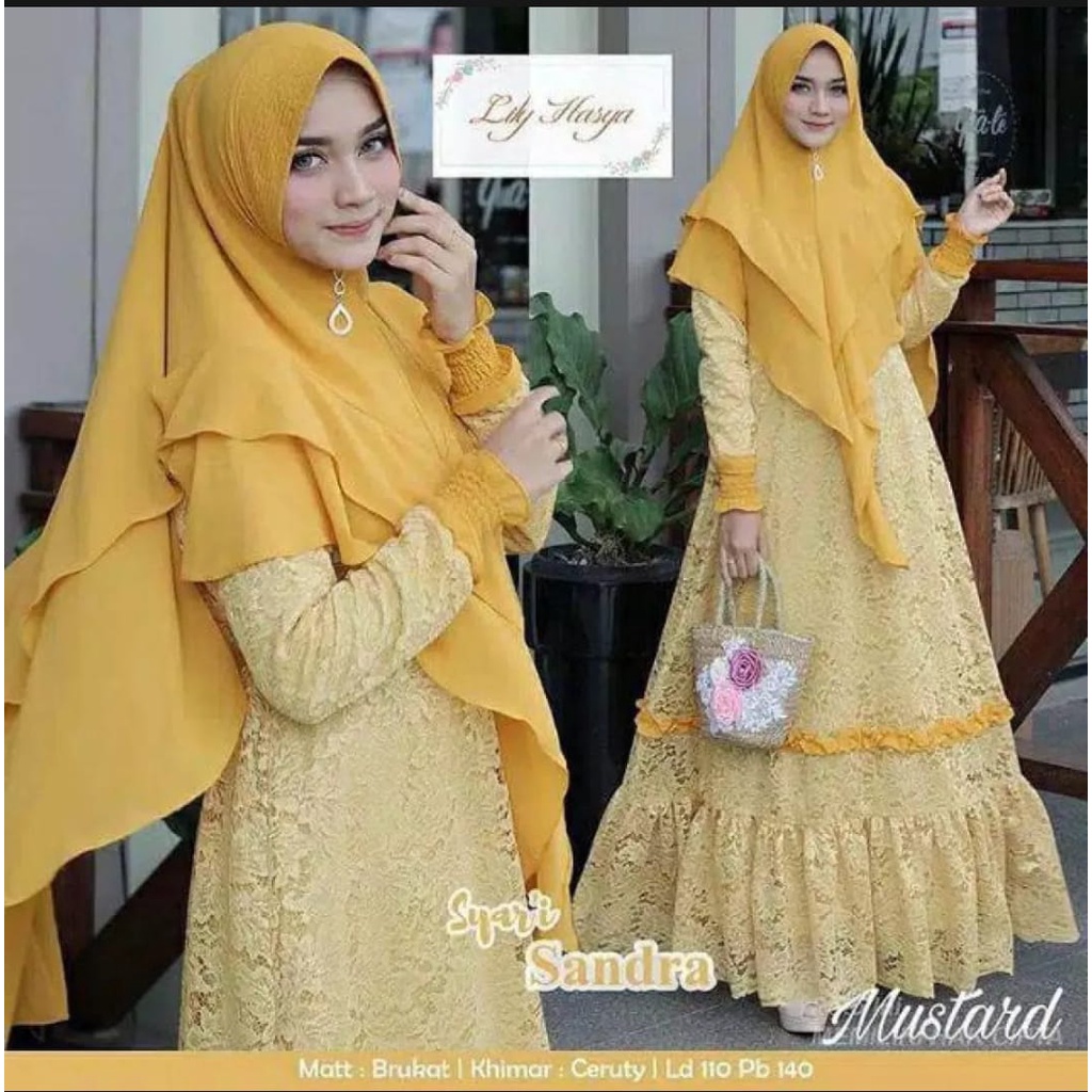 SANDRA SYARI / GAMIS MUSLIM / DRESS MUSLIM / GAMIS SYARI