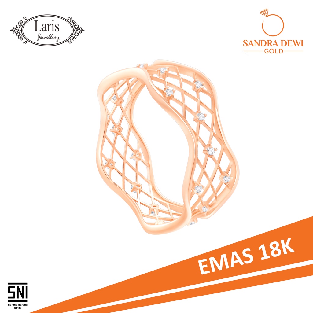 Cincin Lace Collection Sandra Dewi Gold - Cincin Fashion Emas 18k