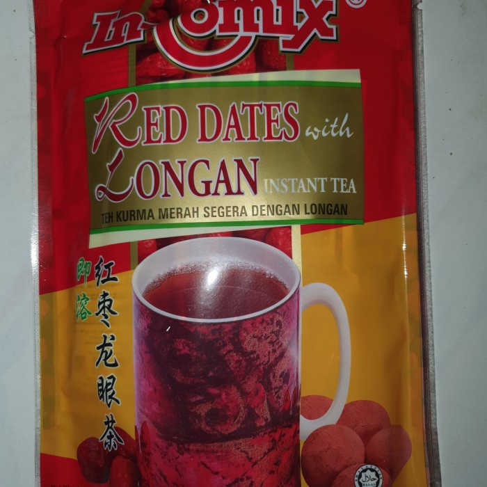 

Kalengbuah- In Comix Red Dates With Longan Instant Tea / Ang Co Teh Angco -Buah-Kaleng.