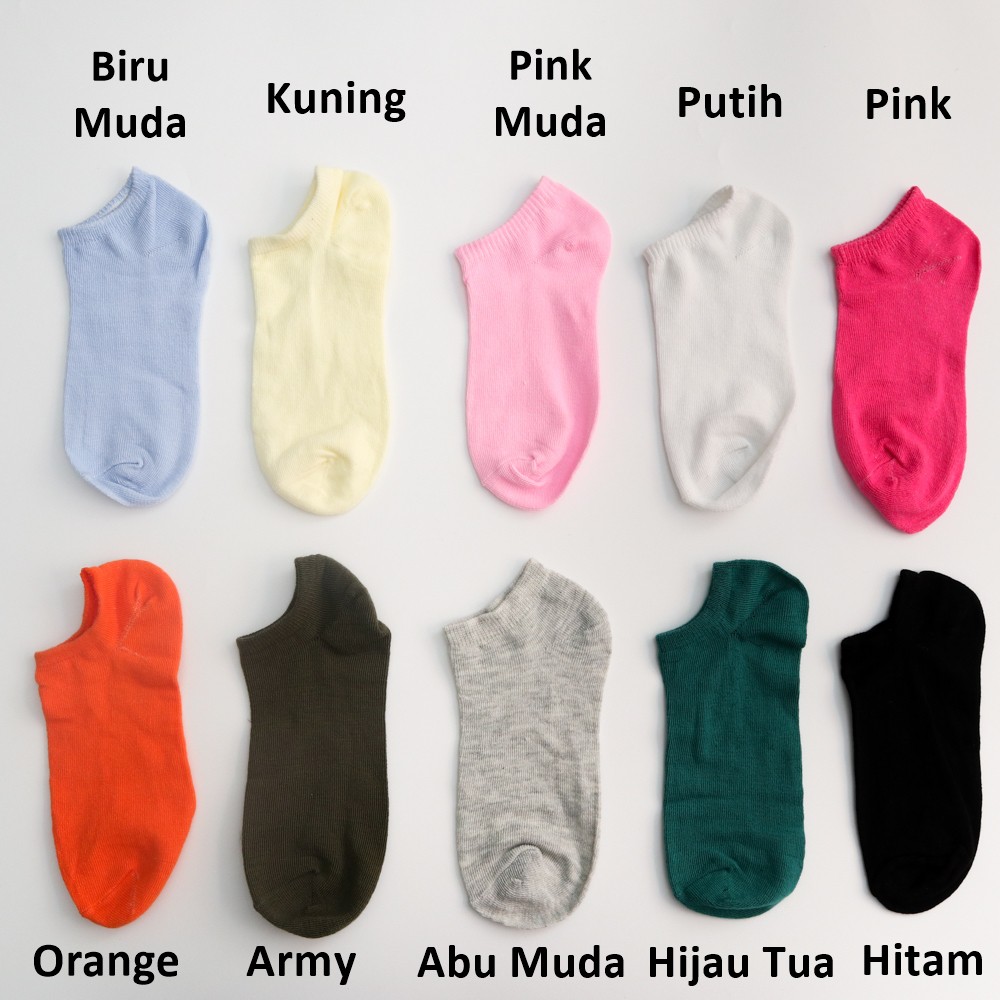 Pengiriman dari Jakarta / Kaos Kaki Mata Kaki Pria Wanita / Kaos Kaki Polos Unisex