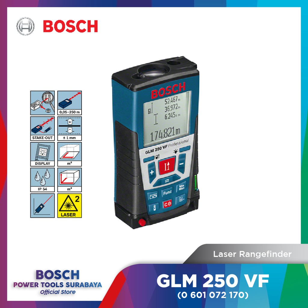 Meteran Laser Digital 250M Bosch GLM 250 VF 0 601 072 170