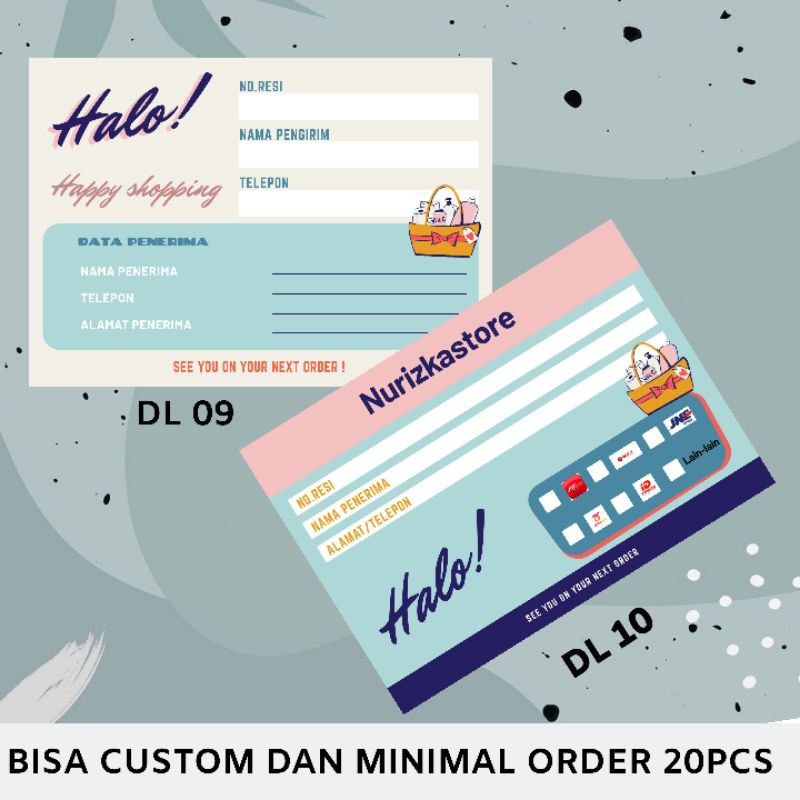 

LABEL PENGIRIMAN ONLINE SHOP ( BISA CUSTOM )