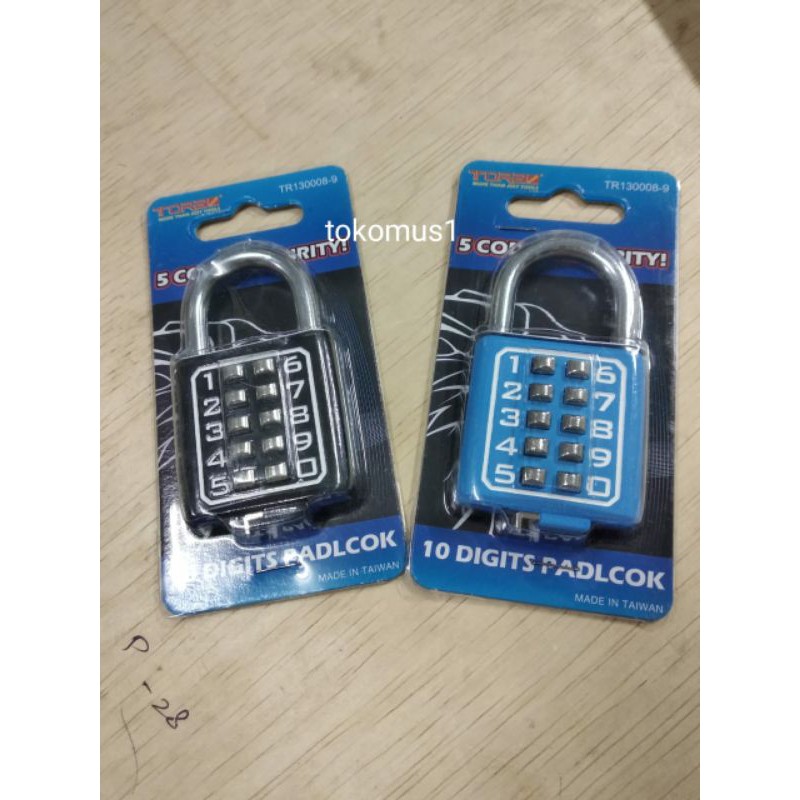 GEMBOK NOMOR PASSWORD TORA 8 DIGIT 10 DIGIT/GEMBOK DIGITAL GEMBOK KOPER-TORA