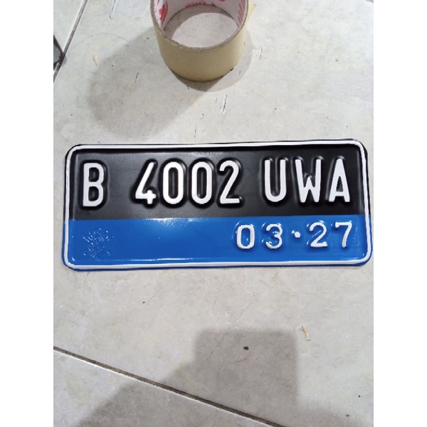 plat nomor motor LISTRIK (sepasang)