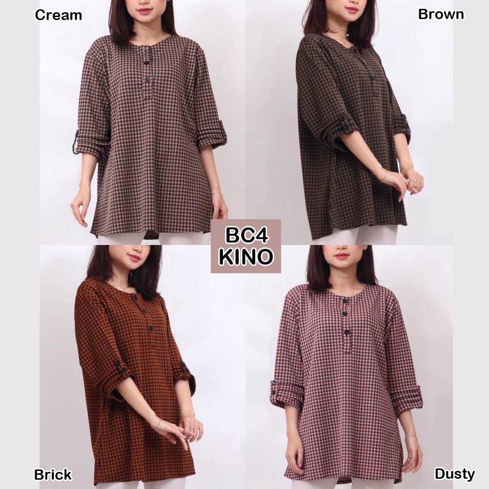 BIGCLO - (COD) LD 120cm Blouse Jumbo Wanita BC4 Baju Atasan Bigsize Lengan Panjang-1