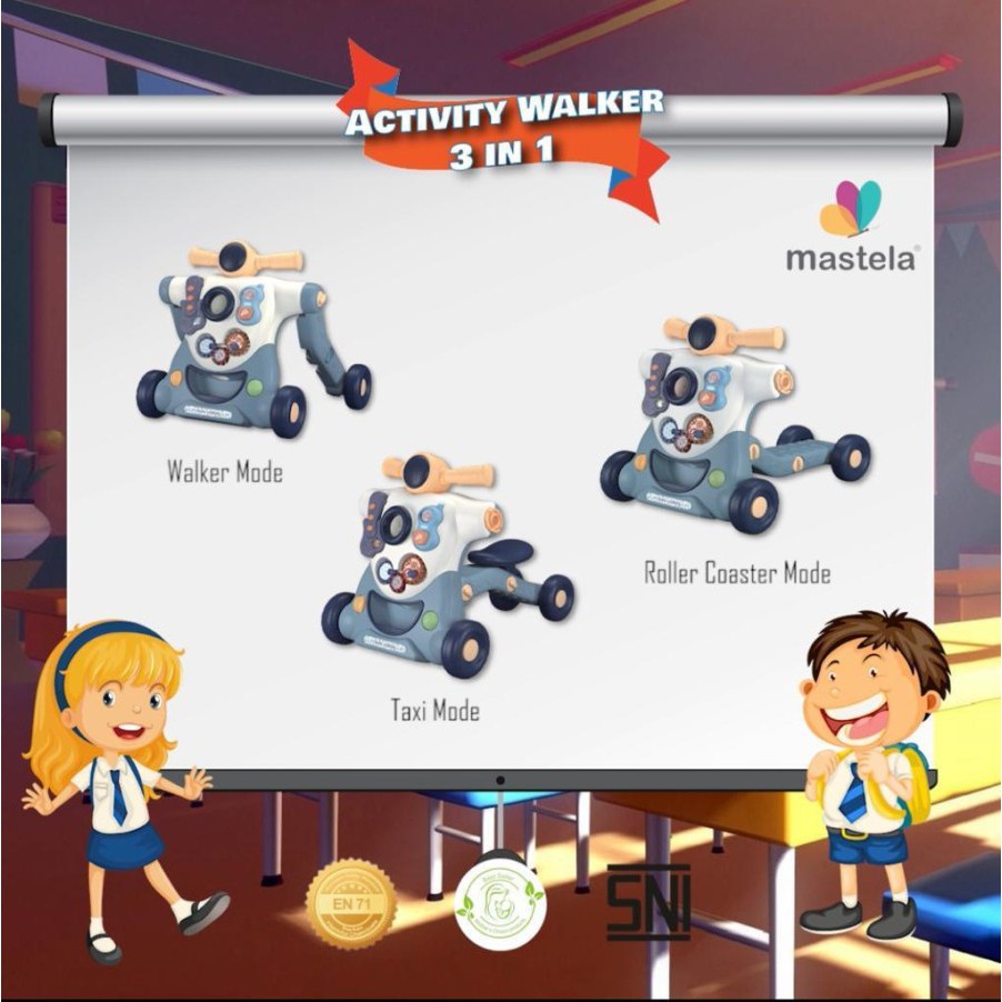 MASTELA 7881 ACTIVITY WALKER 3in1 - ALAT BANTU JALAN BAYI