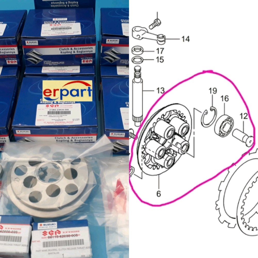 BARU rumah kopling gsx rumah kopling satria Fu rumah pressure kopling