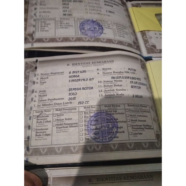 BPKB mio 2013 + BPKB vario 2015