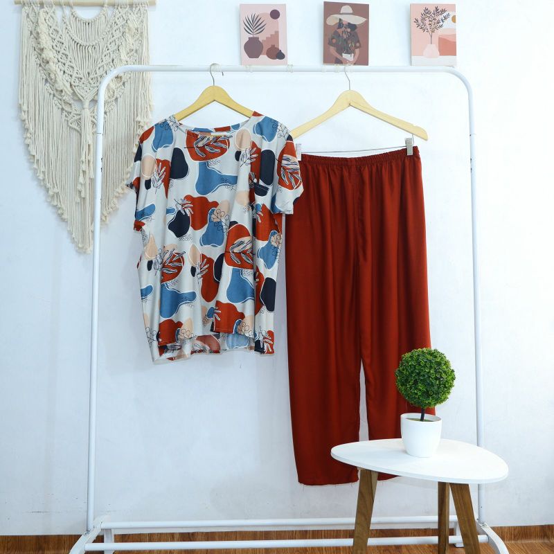 BABYDOLL JUMBO RAYON FIT TO XXXL LD 130 (CELANA PANJANG) SERI 1 LD125 LD130-PJXL 37