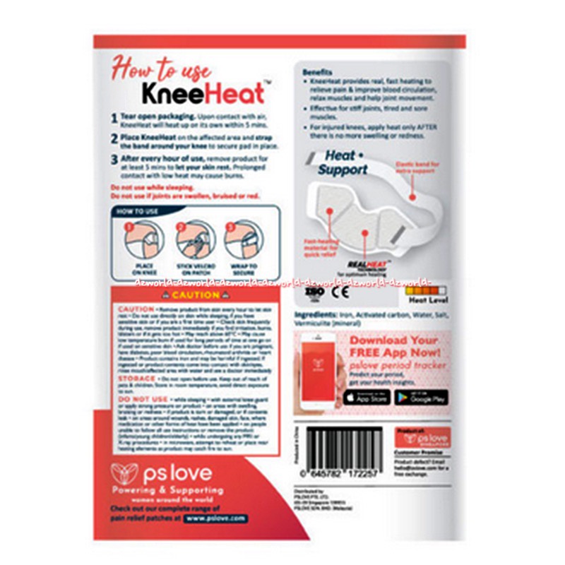 Blood Kneeheat Knee &amp; Joint 1pcs Relief Koyo Untuk Lutut Kaki Sakit Pslove Knee Heat Blod