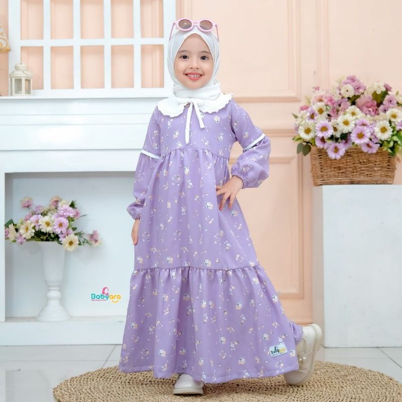 BabyAra | Gamis Anak Daisy | Gamis Anak Katun Syakila Motif Korean Style