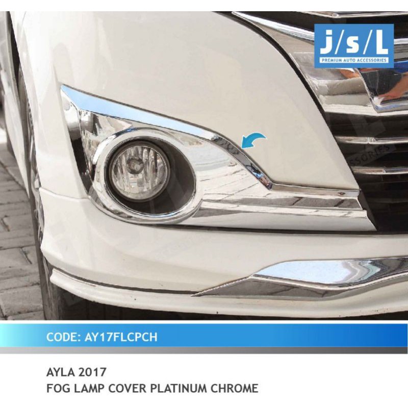 Garnish Cover Ring Foglamp Ayla 2017 Platinum Chrome