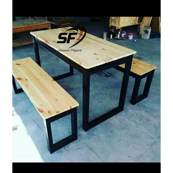 meja+2 kursi kayu jati belanda