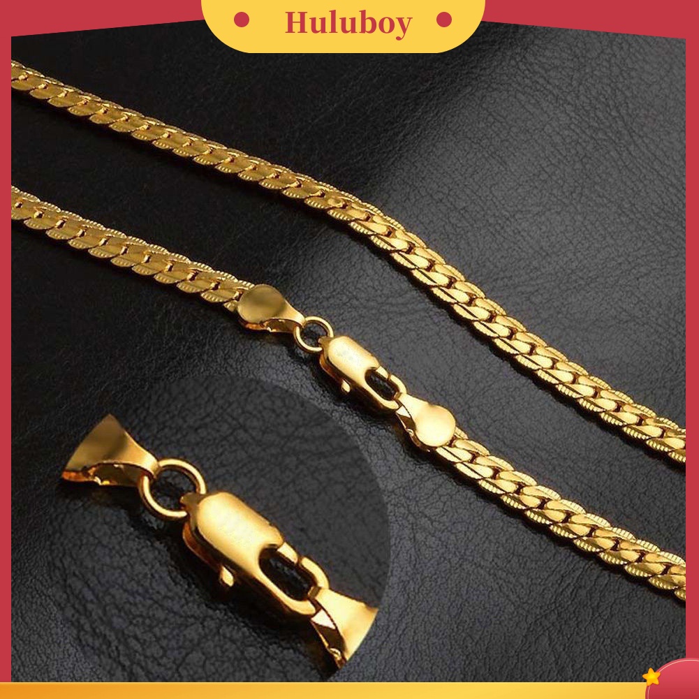 Hu Hu Hu Hu Hu Alat Bantu Pasang Kacamata♡ Kalung Rantai Flat Bahan Alloy Untuk Pria