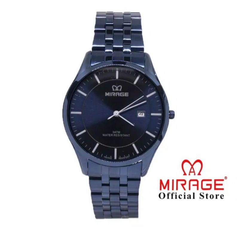 jam tanggan pria;MIRAGE M8544BSP-Lbleu tipis~ORIGINAL WATER RESISTANT~TGL~STAINLEES