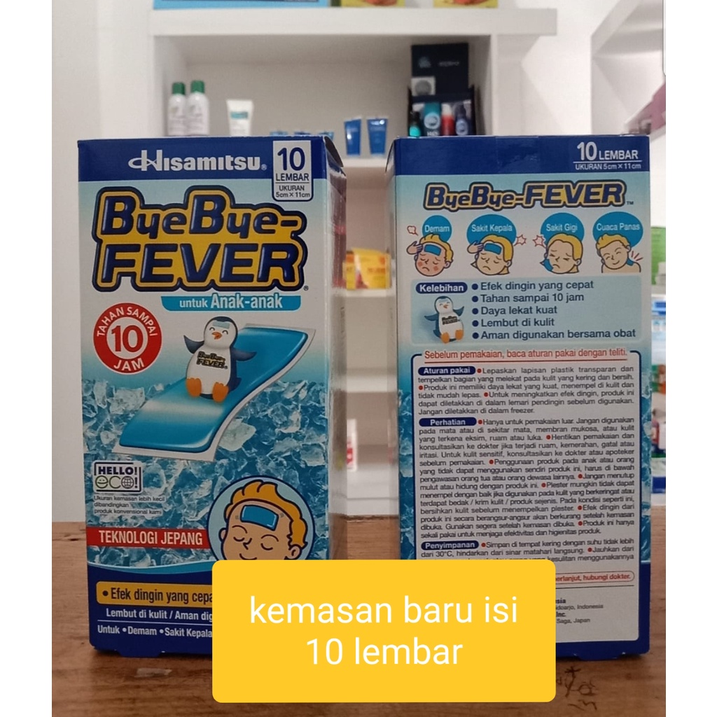 Bye bye fever anak HARGA BOX isi 10 sachet KEMASAN BARU