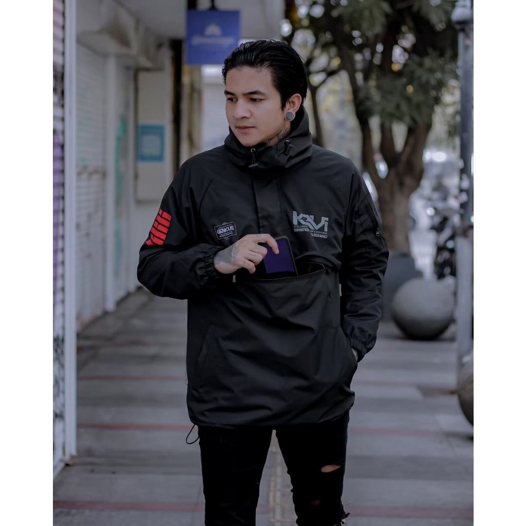 JAKET CAGOULE CASUAL PRIA ZIPPER WATERPROOF STREET RACING UNISEX