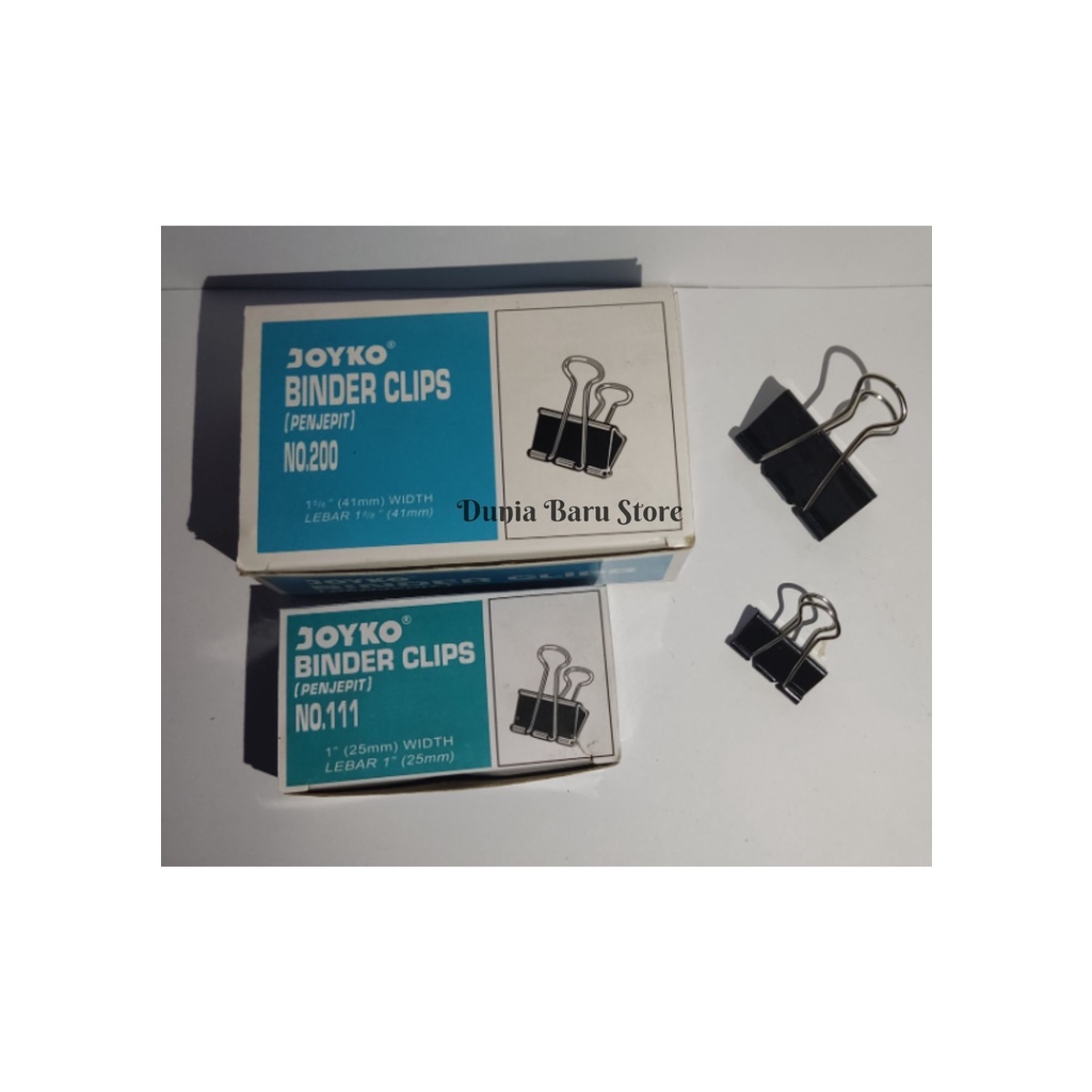 

JOYKO Binder Clip No.200 Ukuran 1 5/8" (41mm) - Hitam