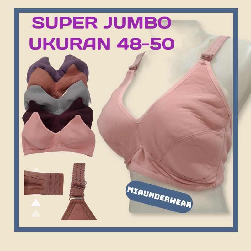 48- 50 - 52 - 54 / BH BRA KATUN SUPER JUMBO / SPORT BRA UKURAN 48 50 52 54