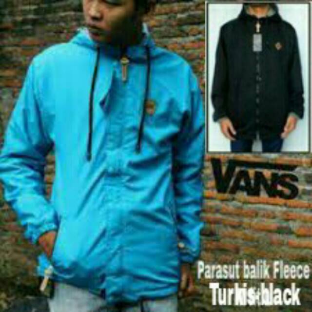 Jaket vans bolak balik turkish hitam