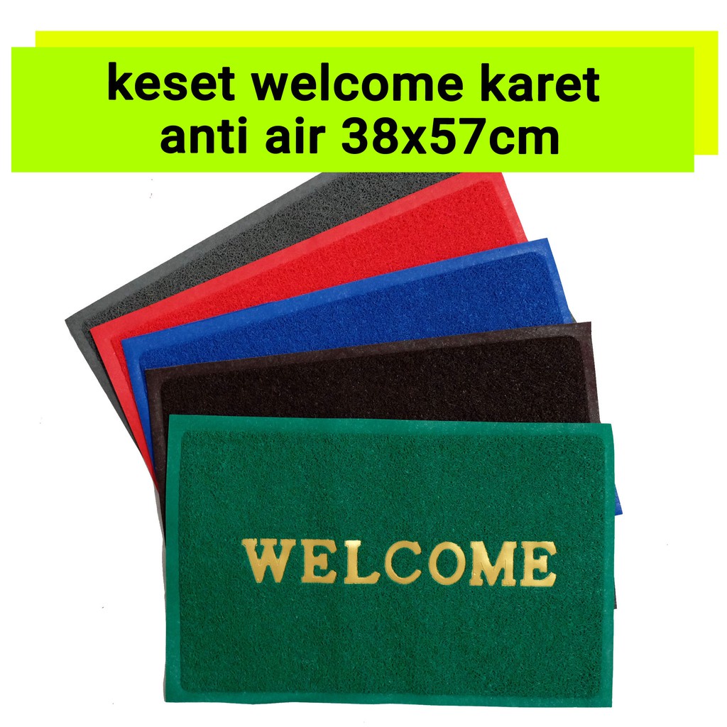 Keset Karet Welcome anti selip WARNA 38 x 57 cm