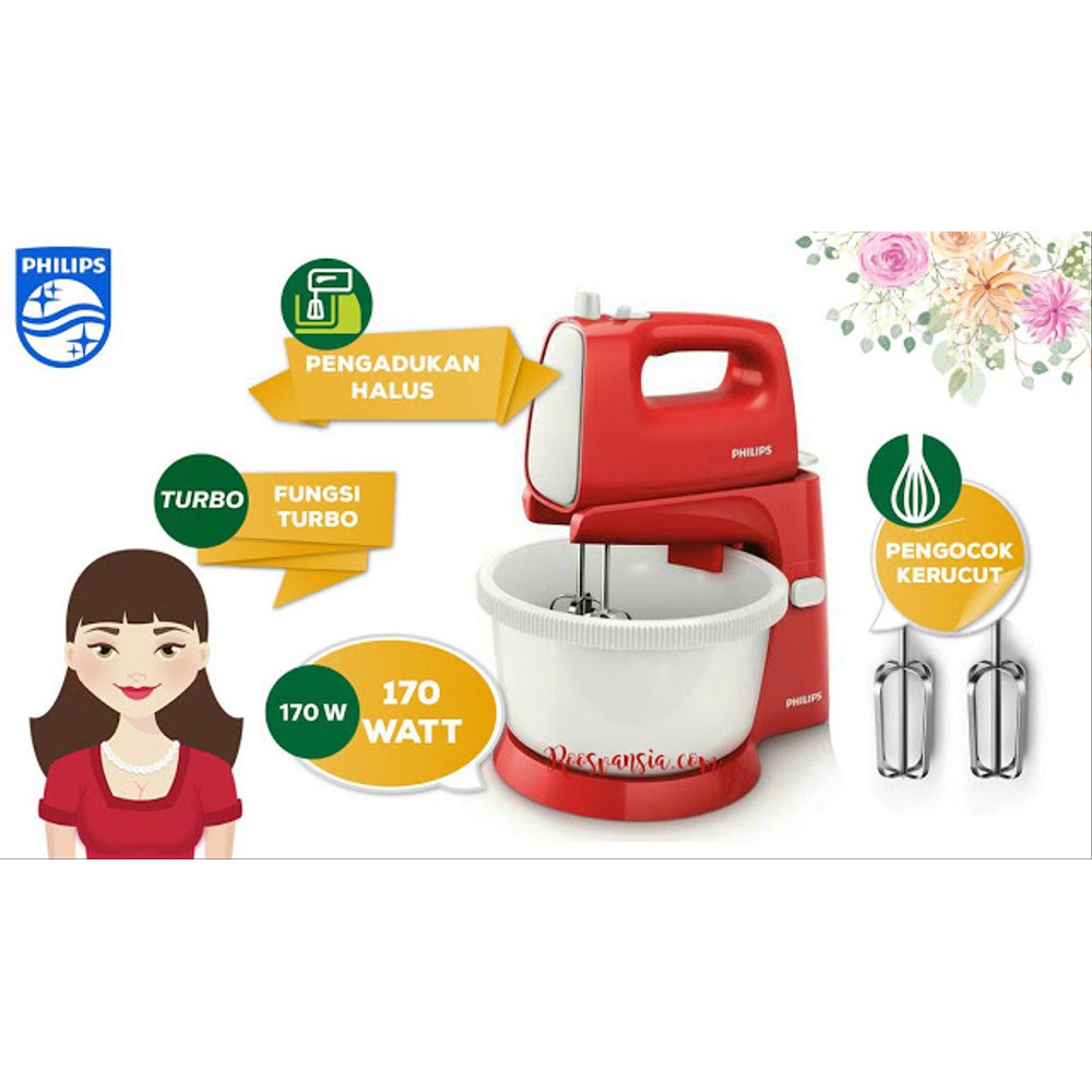 Stand Mixer Philips HR1559 - Stand Mixer 170 Watt 5 Speed