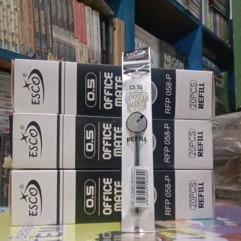 

REFIL PULPEN ESCO 0.5mm 1 PAK ISI 20PCS ISI BALLPOIN ESCO 0.5mm hitam