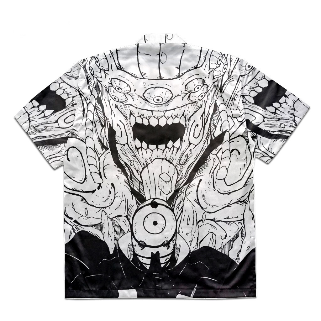 Kemeja Obito Gedo Mazo White Anime Manga Naruto Premium Unisex