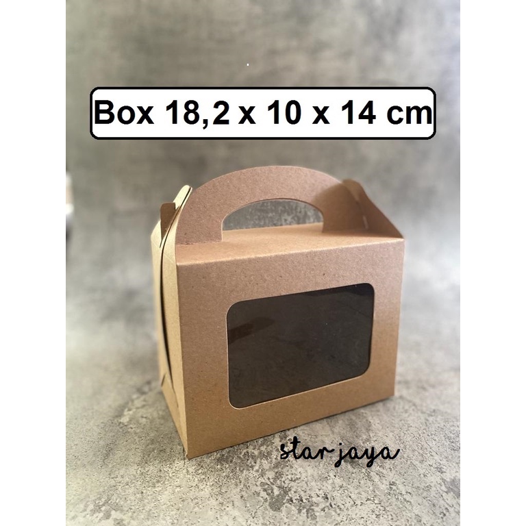 

Gable Mika Kraft 18,2x10x14 cm / box kraft toples jar isi 2