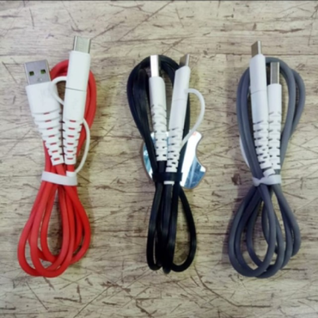 Kabel 2in1 MICRO USB dan TYPE C DAP TUBE kabel fast charging