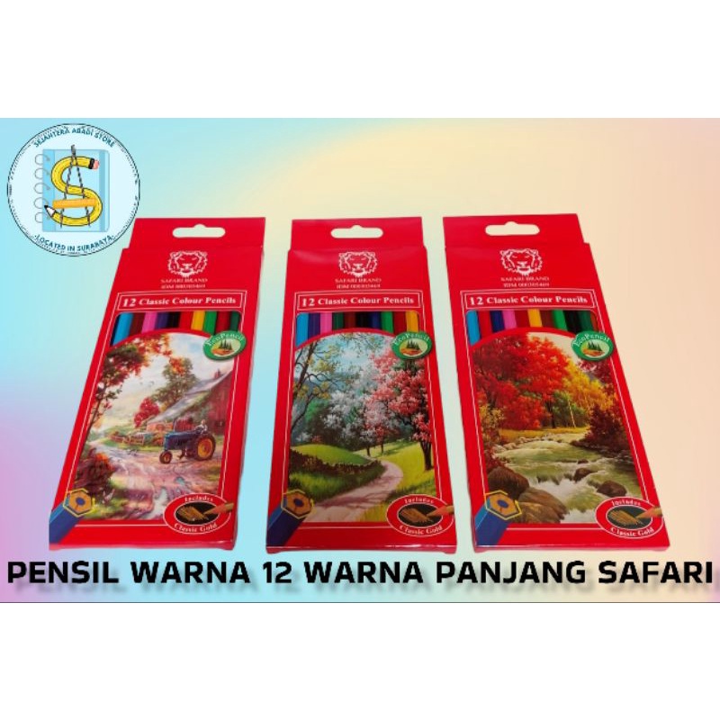 

SAFARI PENSIL WARNA 12 WARNA PANJANG (set)