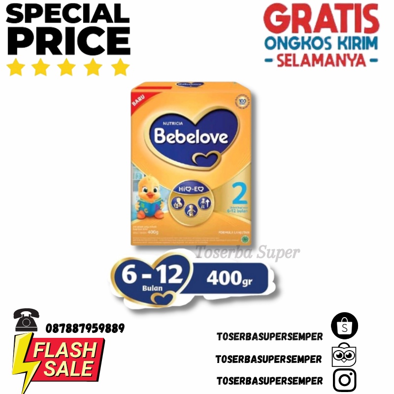 BEBELOVE 2 UNTUK BAYI USIA (6-12 BULAN) 400G / SUSU BAYI TERMURAH