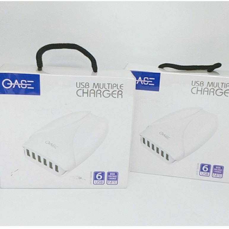 BATOK USB MULTIPLE CHARGER OASE Q-67 6 USB 7.2A MAX ORIGINAL