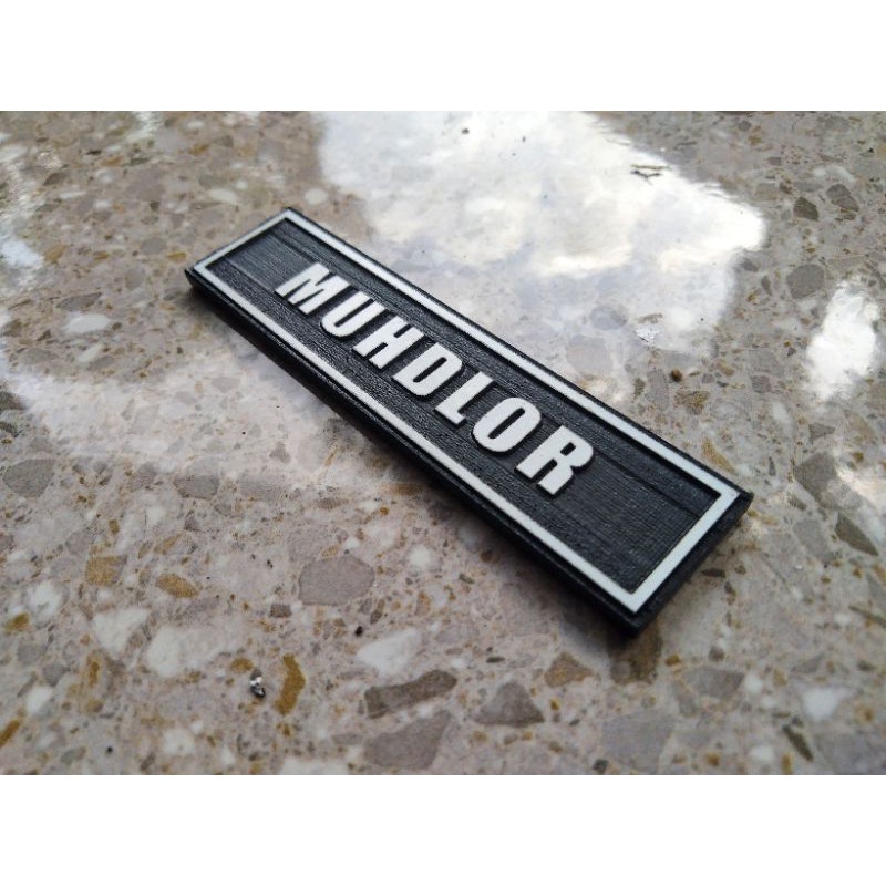 Name Tag Huruf Timbul