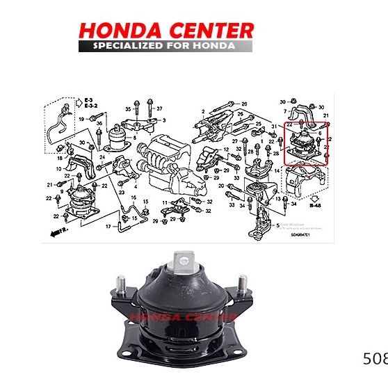 engine mounting gantungan mesin kaki mesin pangkuan mesin belakang accord cm5 2003 2004 2005 2006 2007