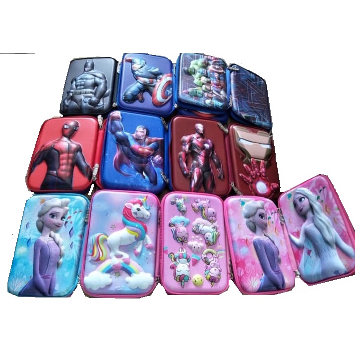 Smiggle  kotak Tempat Pensil S3 Anak Frozen Little Pony Kuda Poni Hardcase